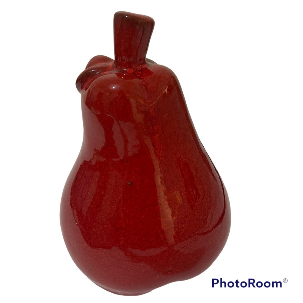 Ceramic Pear Small - Crimson